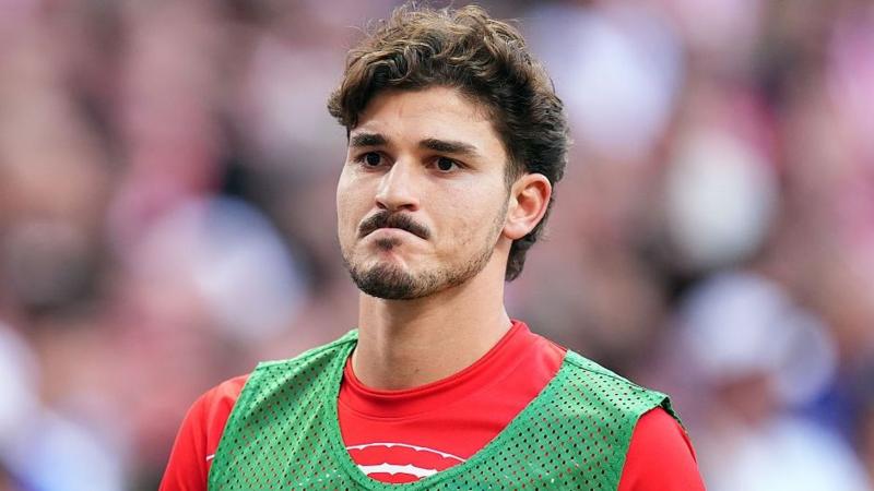 Julian Alvarez of Atletico Madrid looks on