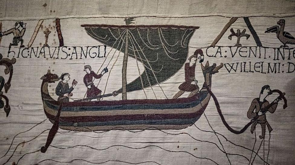 A boat from the Norman invasion depicted in the Bayeux Tapestry