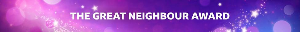 Make a Difference purple graphic with The Great Neighbour Award.