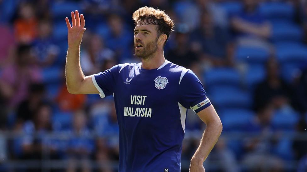 Calum Chambers pictured during Cardiff's pre-season friendly against AS Roma.