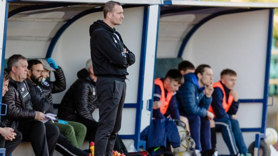Nicky Hayen looks on from the touchline