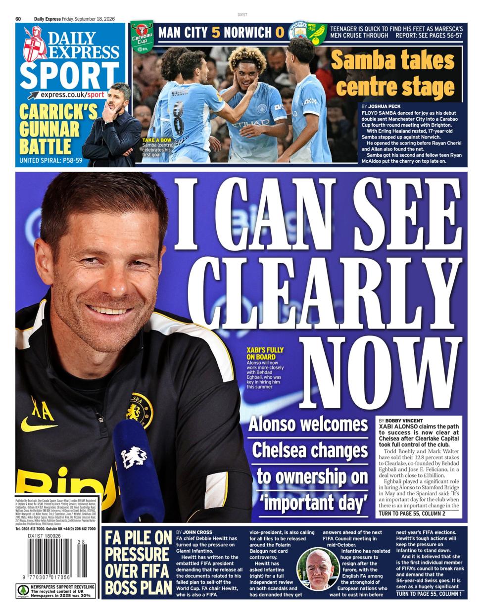 Express sports section
