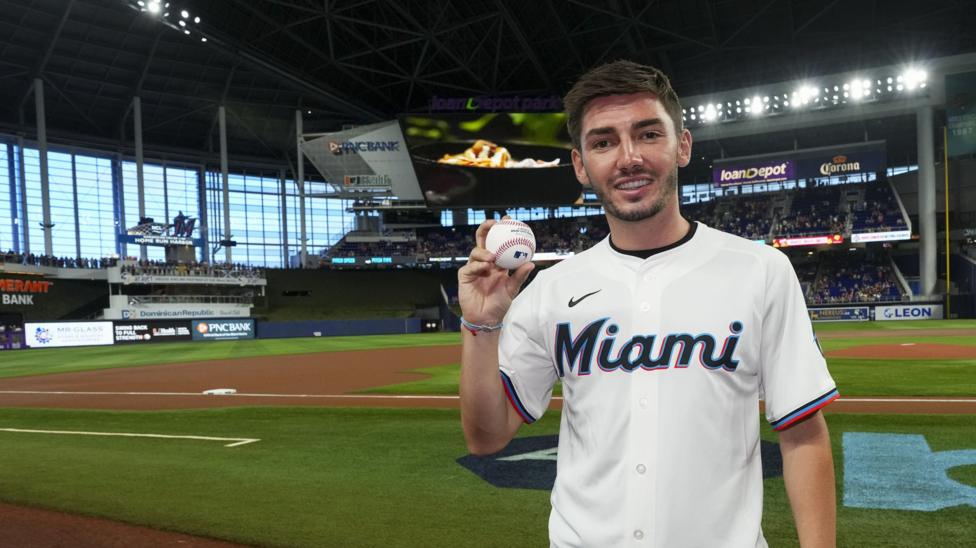 Billy Gilmour at the baseball