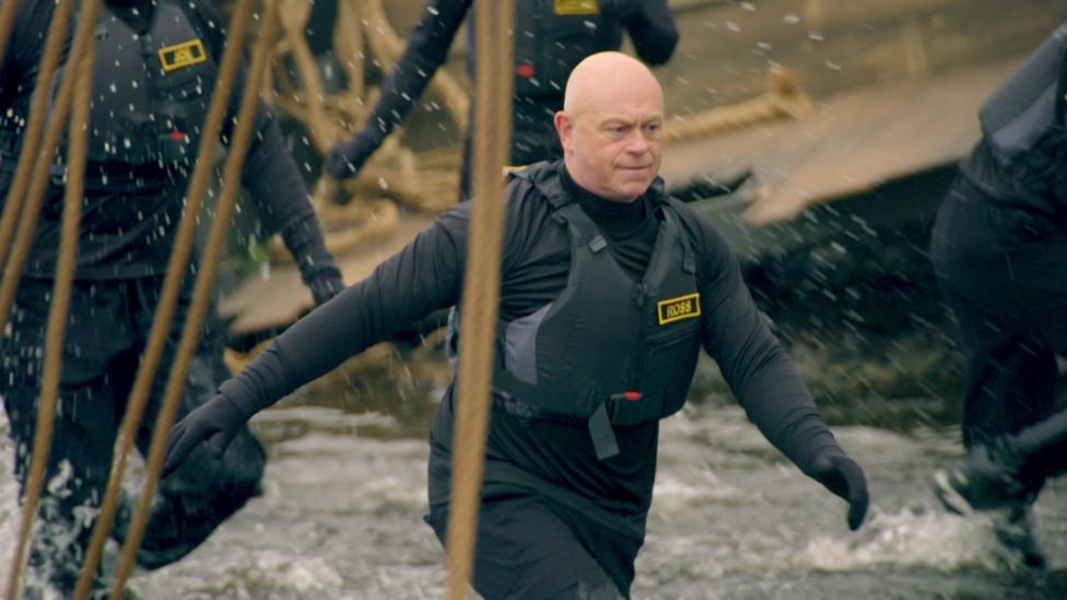 Ross Kemp in a wetsuit
