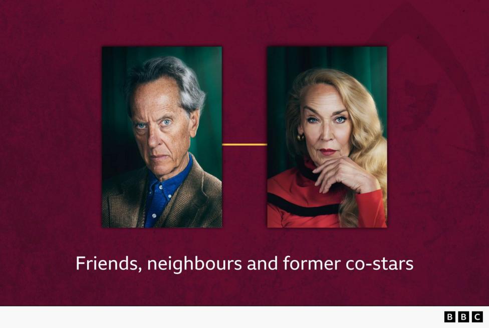 A graphic showing the celebrity contestants' connections