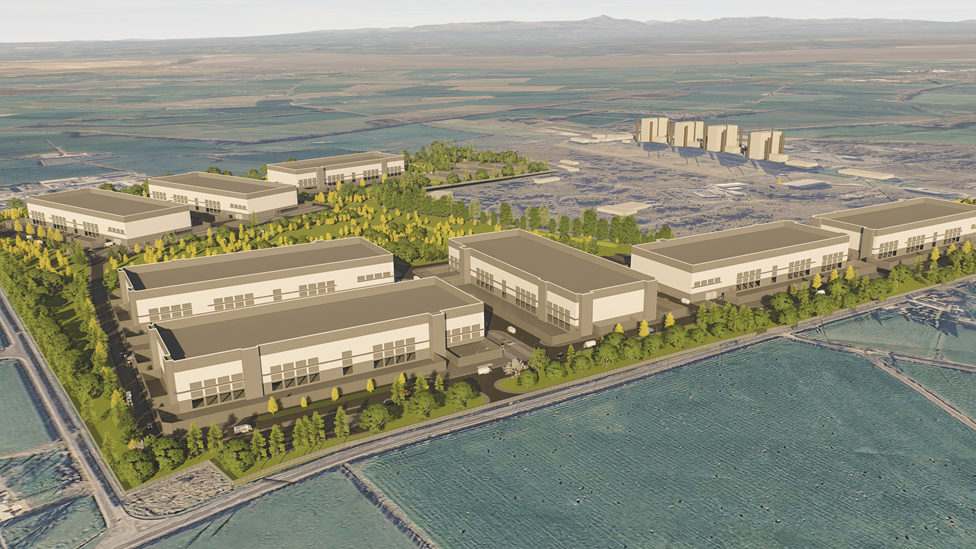 An artist's impression of the Chapelcross data centre in Dumfries and Galloway