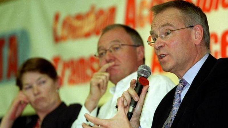 Jeffrey Archer with Ken Livingstone and Glenda Jackson