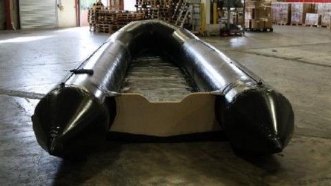 One of the inflatable boats seized