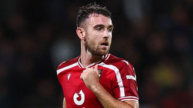 Ben Whiteman pictured playing for Wrexham