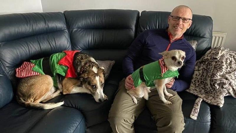 Pete O'Brien - pictured with Misty (left) - said he and Donna believed that pets' medical records could help build a picture of the impact of contaminated land on Wrexham communities.
