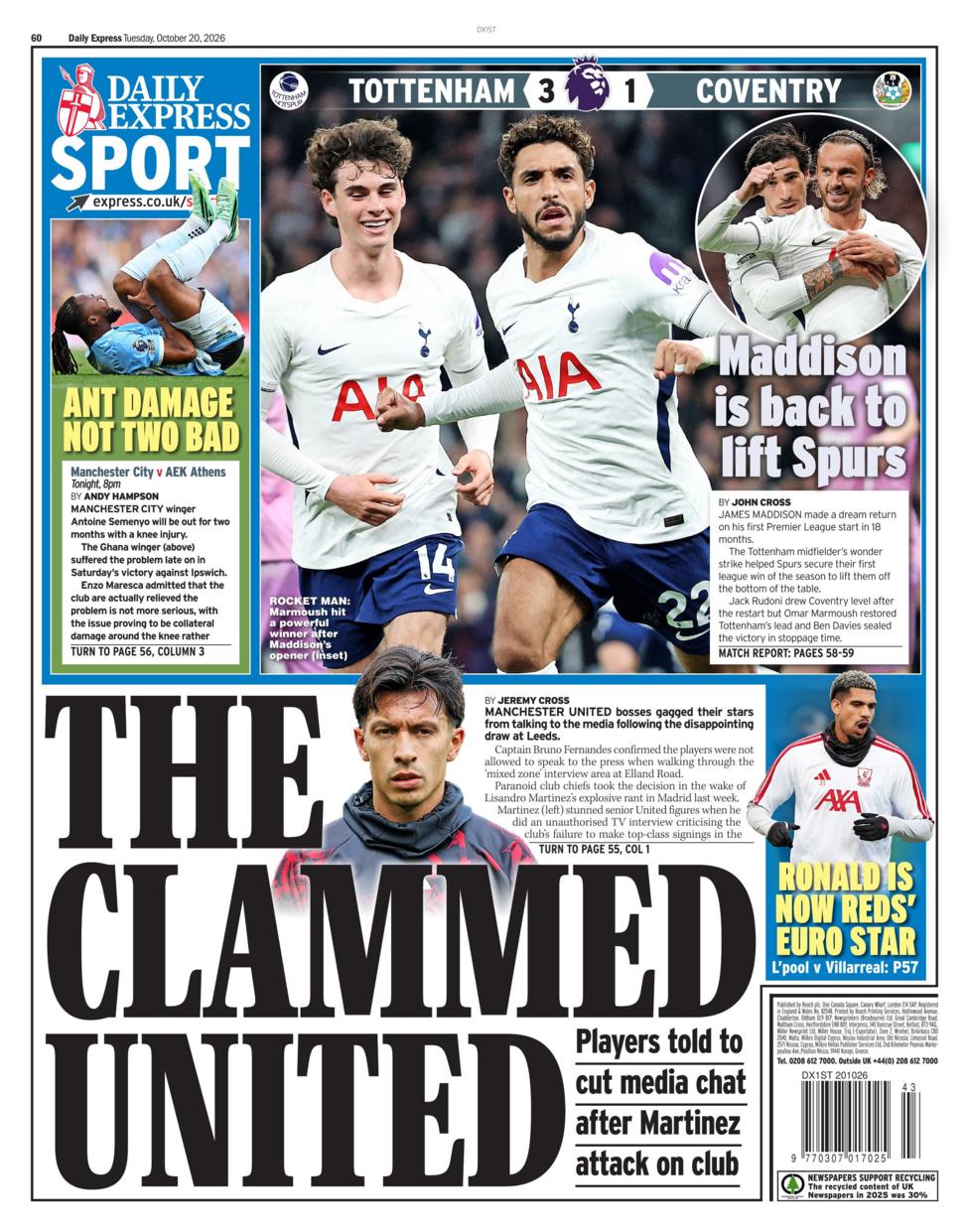 Express back page