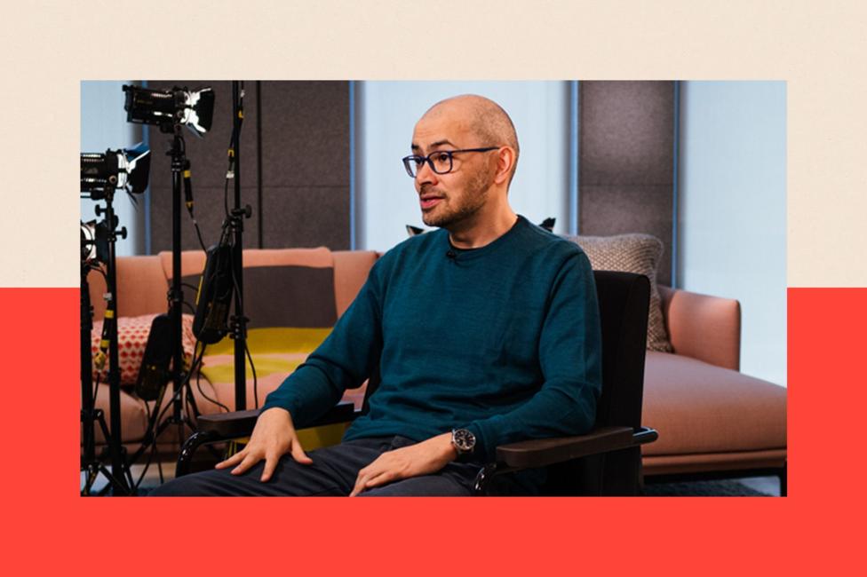 Demis Hassabis, chief executive officer of DeepMind Technologies Ltd., during a Bloomberg Television interview at the Google DeepMind headquarters in London, UK, on Tuesday, May 7, 2024.