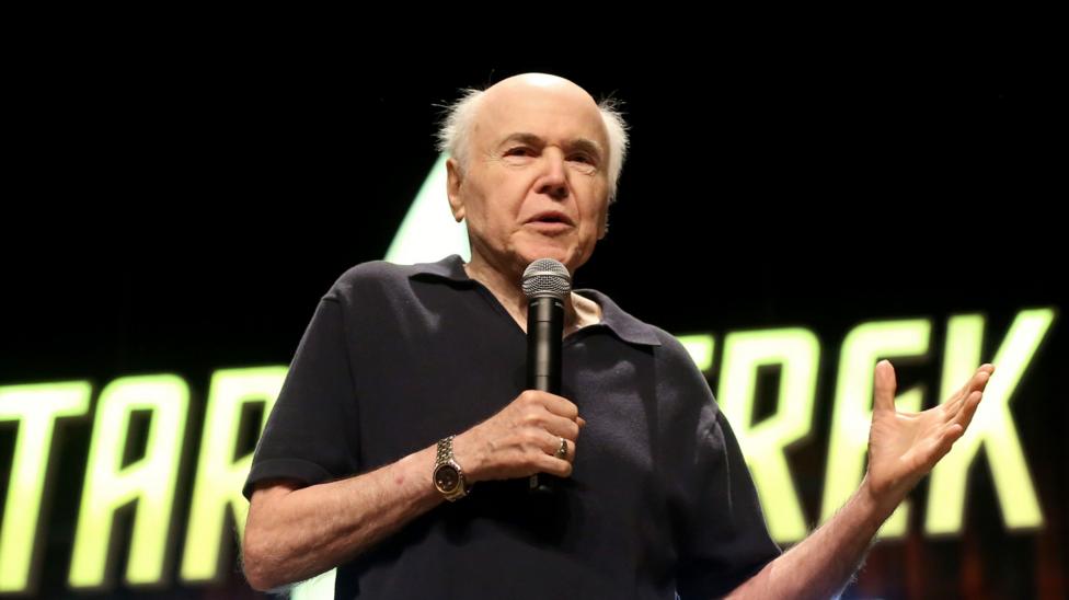 Actor Walter Koenig speaking during The Original Series panel at the 18th annual Official Star Trek Convention in Las Vegas in 2019